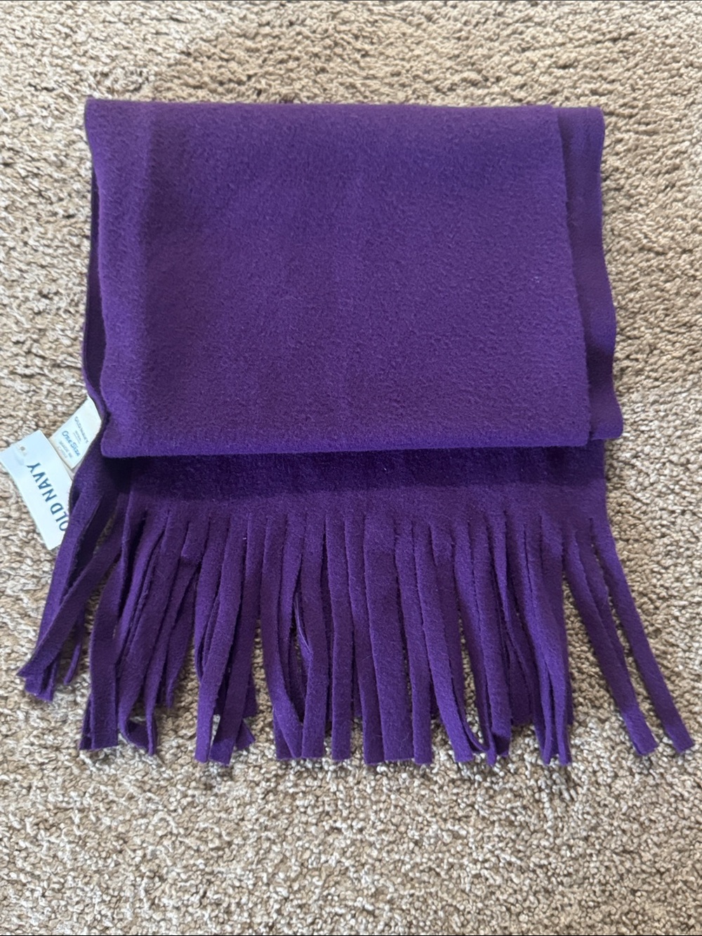 NWT - Old Navy Purple Fringe Scarf